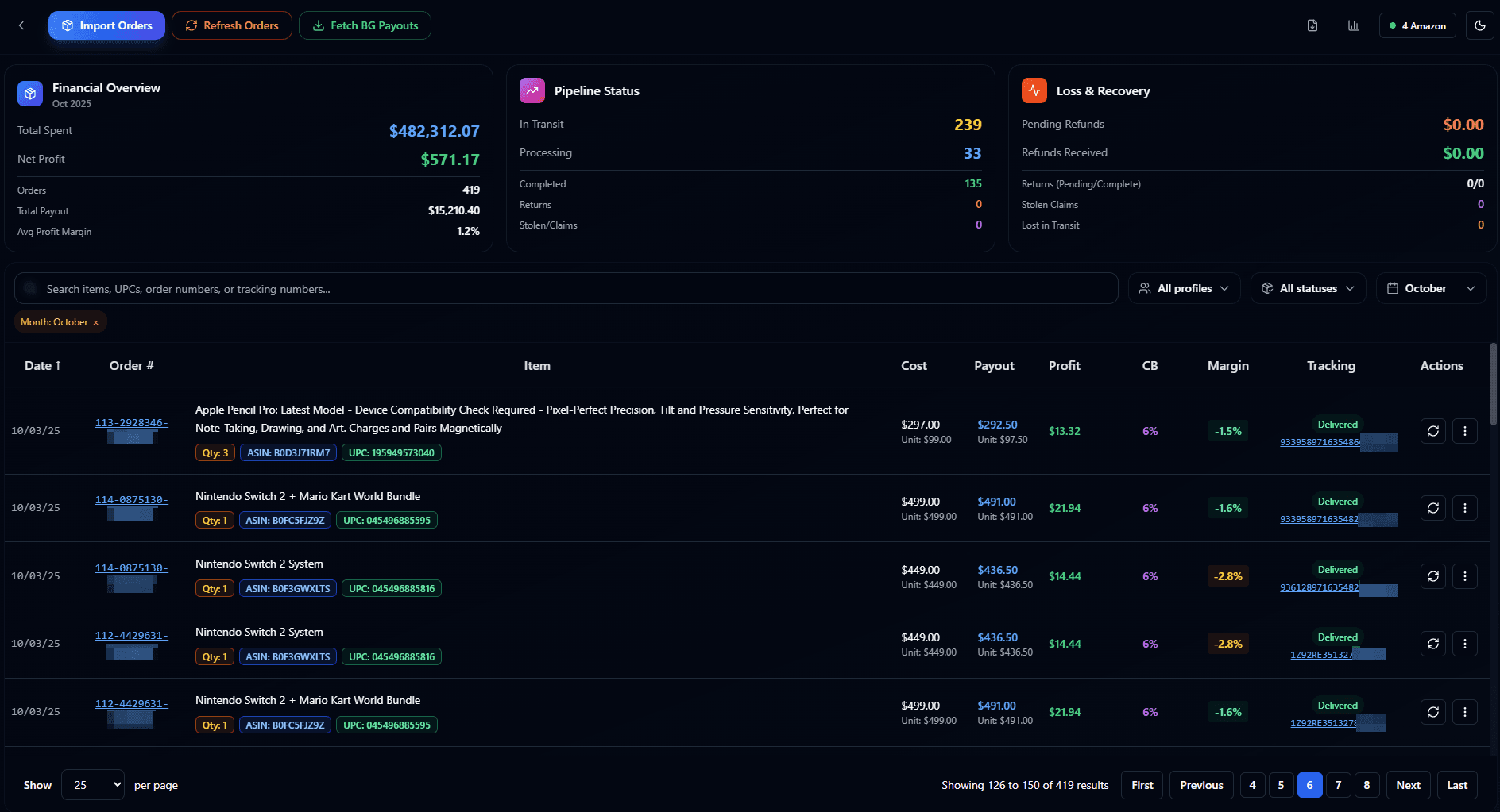 BGTracker Desktop Application Screenshot